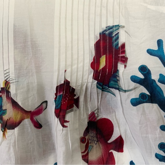 Soft Surroundings Blue and Red Swim Coverup - Picture 7 of 8